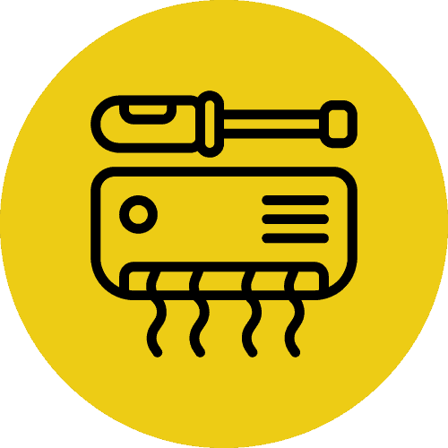 Heating and cooling system icon for HVAC services.